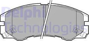 Delphi LP964 - Тормозные колодки, дисковые, комплект autospares.lv