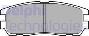 Delphi LP965 - Тормозные колодки, дисковые, комплект autospares.lv