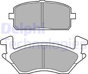 Delphi LP960 - Тормозные колодки, дисковые, комплект autospares.lv