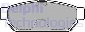 Delphi LP968 - Тормозные колодки, дисковые, комплект autospares.lv