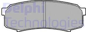 Delphi LP963 - Тормозные колодки, дисковые, комплект autospares.lv