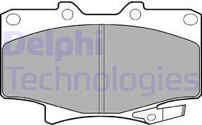 Delphi LP962 - Тормозные колодки, дисковые, комплект autospares.lv