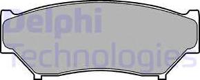 Delphi LP967 - Тормозные колодки, дисковые, комплект autospares.lv
