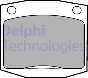 Delphi LP96 - Тормозные колодки, дисковые, комплект autospares.lv