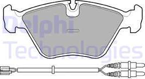 Delphi LP906 - Тормозные колодки, дисковые, комплект autospares.lv