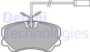 Delphi LP900 - Тормозные колодки, дисковые, комплект autospares.lv