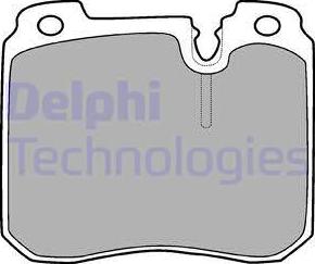 Delphi LP908 - Тормозные колодки, дисковые, комплект autospares.lv