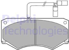 Delphi LP903 - Тормозные колодки, дисковые, комплект autospares.lv