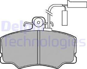 Delphi LP902 - Тормозные колодки, дисковые, комплект autospares.lv