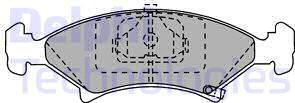 Delphi LP912 - Тормозные колодки, дисковые, комплект autospares.lv