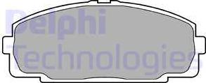 Delphi LP989-18B1 - Тормозные колодки, дисковые, комплект autospares.lv