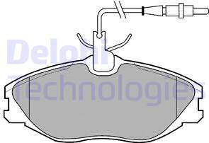 Delphi LP986 - Тормозные колодки, дисковые, комплект autospares.lv