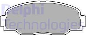 Delphi LP988 - Тормозные колодки, дисковые, комплект autospares.lv