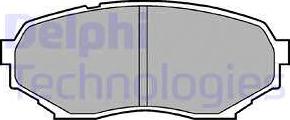 Delphi LP934 - Тормозные колодки, дисковые, комплект autospares.lv