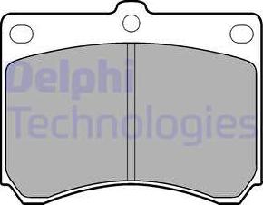 Delphi LP935 - Тормозные колодки, дисковые, комплект autospares.lv