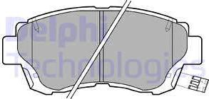 Delphi LP936 - Тормозные колодки, дисковые, комплект autospares.lv