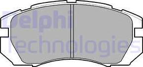 Delphi LP930 - Тормозные колодки, дисковые, комплект autospares.lv