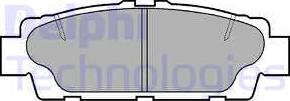 Delphi LP937 - Тормозные колодки, дисковые, комплект autospares.lv