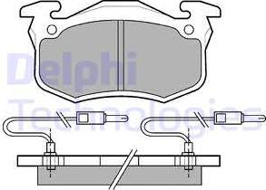 Delphi LP491 - Тормозные колодки, дисковые, комплект autospares.lv