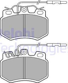 Delphi LP493 - Тормозные колодки, дисковые, комплект autospares.lv