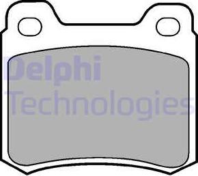 Delphi LP440 - Тормозные колодки, дисковые, комплект autospares.lv