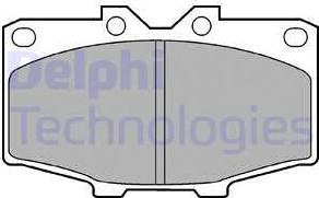 Delphi LP448 - Тормозные колодки, дисковые, комплект autospares.lv