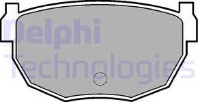 Delphi LP454 - Тормозные колодки, дисковые, комплект autospares.lv