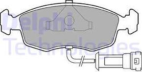 Delphi LP457 - Тормозные колодки, дисковые, комплект autospares.lv