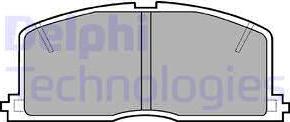 Delphi LP460 - Тормозные колодки, дисковые, комплект autospares.lv