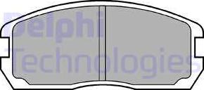 Delphi LP467 - Тормозные колодки, дисковые, комплект autospares.lv