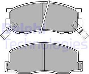 Delphi LP409 - Тормозные колодки, дисковые, комплект autospares.lv