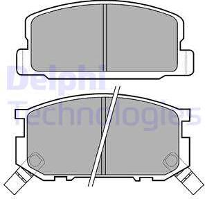 Delphi LP402 - Тормозные колодки, дисковые, комплект autospares.lv