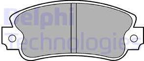 Delphi LP419 - Тормозные колодки, дисковые, комплект autospares.lv