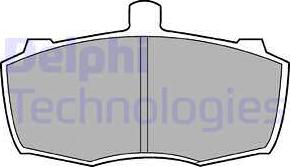 Delphi LP413 - Тормозные колодки, дисковые, комплект autospares.lv