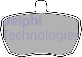 Delphi LP41 - Тормозные колодки, дисковые, комплект autospares.lv