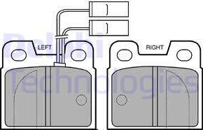 Delphi LP484 - Тормозные колодки, дисковые, комплект autospares.lv