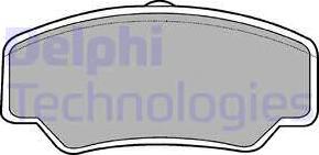 Delphi LP488 - Тормозные колодки, дисковые, комплект autospares.lv