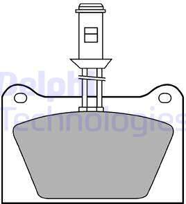 Delphi LP435 - Тормозные колодки, дисковые, комплект autospares.lv