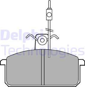 Delphi LP436 - Тормозные колодки, дисковые, комплект autospares.lv