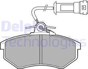 Delphi LP431 - Тормозные колодки, дисковые, комплект autospares.lv