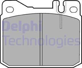 Delphi LP427 - Тормозные колодки, дисковые, комплект autospares.lv