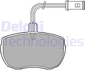 Delphi LP472 - Тормозные колодки, дисковые, комплект autospares.lv