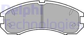 Delphi LP595 - Тормозные колодки, дисковые, комплект autospares.lv