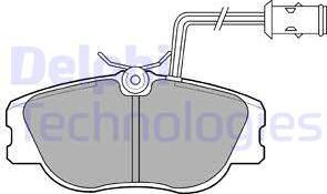 Delphi LP598 - Тормозные колодки, дисковые, комплект autospares.lv