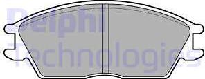 Delphi LP593 - Тормозные колодки, дисковые, комплект autospares.lv