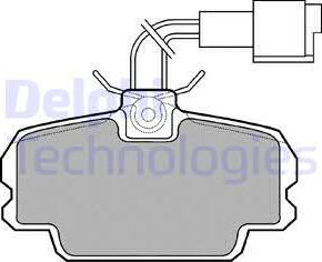 Delphi LP592 - Тормозные колодки, дисковые, комплект autospares.lv