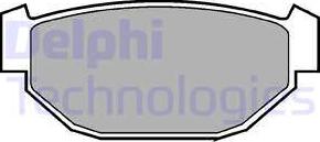 Delphi LP549 - Тормозные колодки, дисковые, комплект autospares.lv
