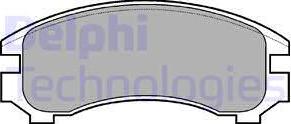 Delphi LP546 - Тормозные колодки, дисковые, комплект autospares.lv