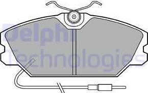 Delphi LP542 - Тормозные колодки, дисковые, комплект autospares.lv