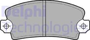 Delphi LP54 - Тормозные колодки, дисковые, комплект autospares.lv
